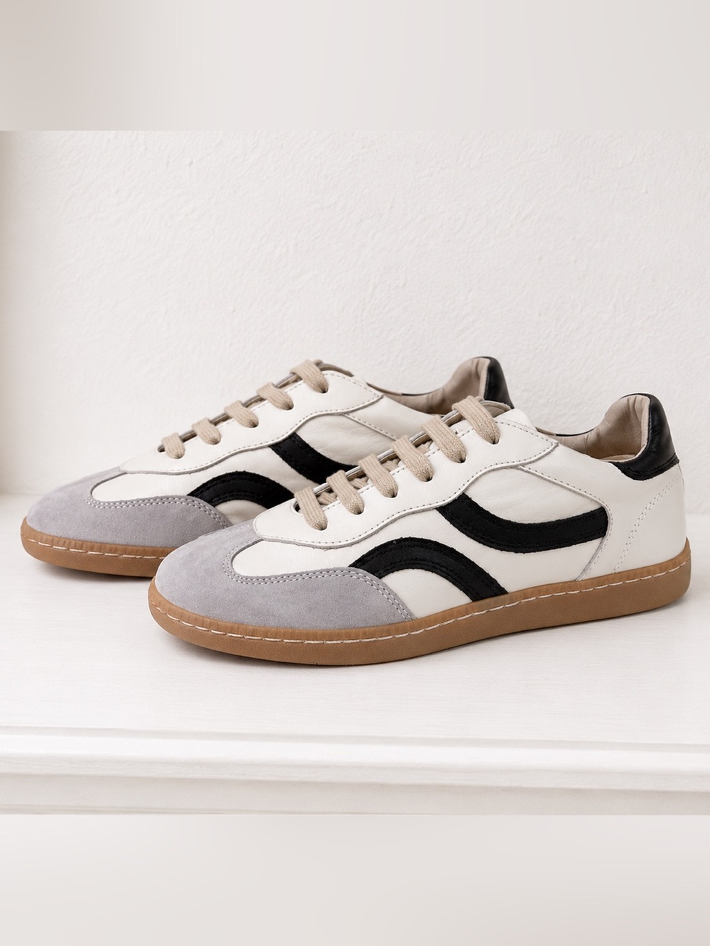 Dolce Vita Rebel Leather Blokecore Retro Italian Made Low Top Sneakers NIB Sz 7